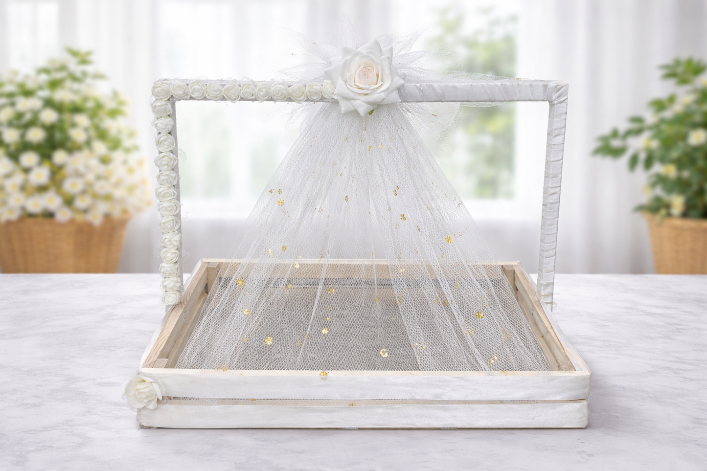 Customizable Decorative Wodden Gift Basket