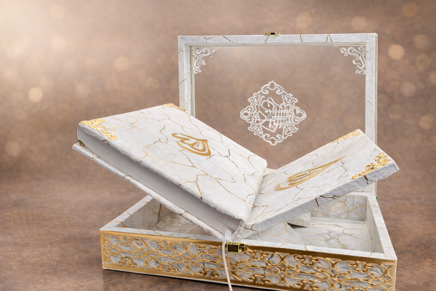 Premium Wooden Quran Gift Box with Acrylic Work